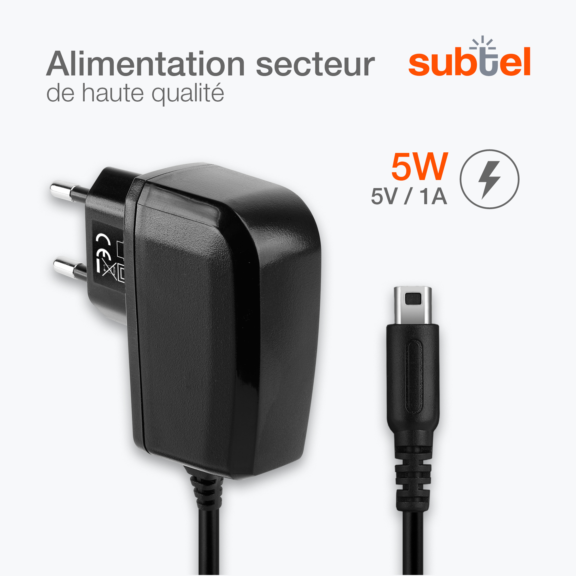 Chargeur Mural Européen Pour New 3DS XL, 2DS, DSi - Marque AG, Câble Inclus