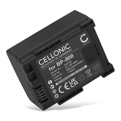 Batterij voor Canon Legria FS22 FS200 FS100 FS19 FS306 HFG25 HF200 FS21 BP-808 890mAh van CELLONIC