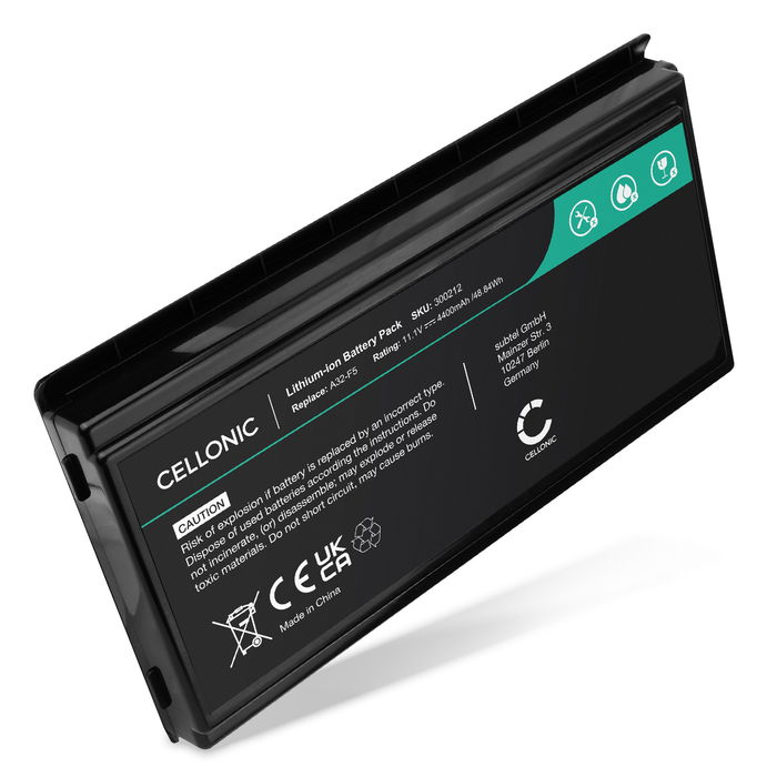 Batterie pour ASUS F5SL, Pro50 series, X50N, Pro55S, F5 series, X59SL, X50M, F5RL, Pro50R, ASUS A32-F5 11.1V 4400mAh de CELLONIC