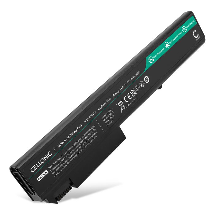 Batterie pour HP EliteBook 8740w, 8540p, 8540w, 8730w, 8530p, 8530w, 8740p, 8730p, TD06, AT908AA, KU531AA 14.4V 4400mAh de CELLONIC
