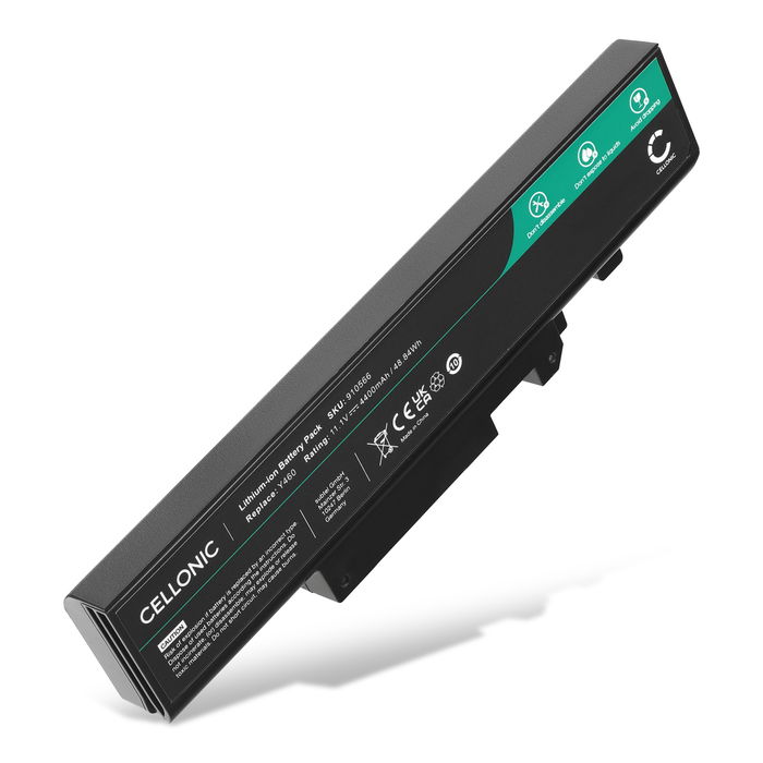Batterie pour Lenovo B560, B560E, V560, IdeaPad Y560, Y560p, Y470P, Y471A, Y460, Y460p 11.1V 4400mAh de CELLONIC