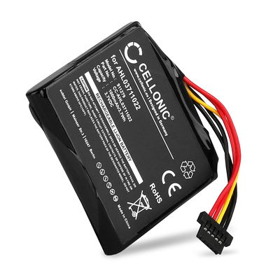 1x Batterij voor TomTom GO Live 820/825 Europe, 4EH45, 4EH52, 4EH51, 4EJ41, 4EJ51, 4ER41, 4ER51, 4ER5, Go Live Top Gear, Go 1530, VF6M (1000mAh, 3.7V) van CELLONIC