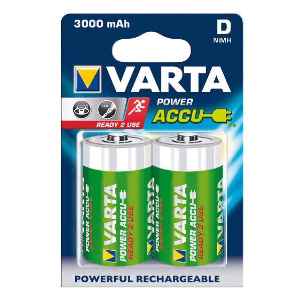 2x Piles D / Mono Varta Power Accu Varta 56720 de 3000mAh pour hautparleurs, jouets, babyphones