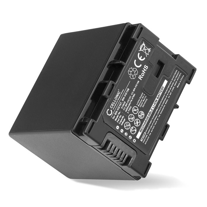 Batterij voor JVC GZ-HM650 GZ-MG750 GZ-E15 GZ-EX315 EX215 GZ-HM550 HM30 HM310 HM330 GZ-HD620 BN-VG107 VG108 VG114 VG121 Accu (4450mAh, 3.7V) van CELLONIC