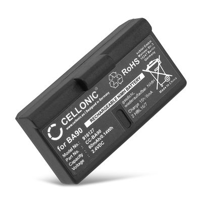 Batterie BA90, BA 90, E 180 60mAh pour casque audio Sennheiser Audioport A1, HDE, HDI, RI, E90 Set90, E180 Set180