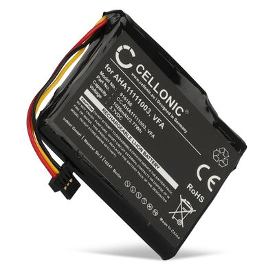 Batterie pour TomTom Via 1605, Start 60, Start 60 M, Start 60 EU, 4EN62, VF6D, AHA11111003 1020mAh de CELLONIC