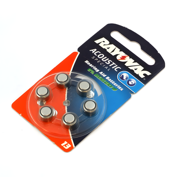 Rayovac HA13 (PR48 / 13) Hearing Aid Batteries - x6