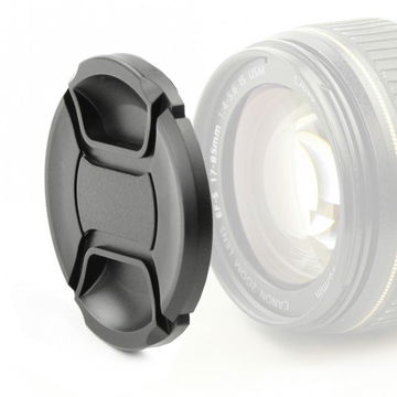 Lensdop (voorkant) voor Ø 55mm - Canon, Nikon, Fujifilm, Olympus, Sony, Panasonic, Pentax, Snap-On: Centrale knijp Dop Cover Beschermkap