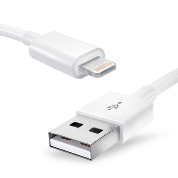 USB Kabel compatibel met Apple iPhone 14, 13, 12, 11, X, XS, XR, 8, 7, SE - 1m Oplaadkabel smartphone