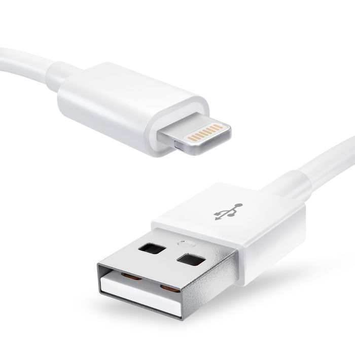 USB Kabel compatibel met Apple iPhone 14, 13, 12, 11, X, XS, XR, 8, 7, SE - 1m Oplaadkabel smartphone