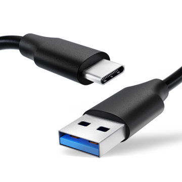 Câble USB C Type C de 1,0m pour montre Microsoft Lumia 950 / Lumia 950 XL (USB A 2.0 -> USB Type C) data et charge 3A noir en PVC
