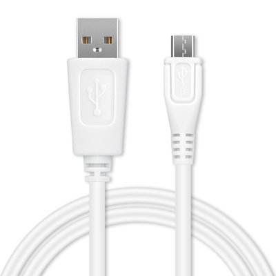 USB Kabel compatibel met Sony PRS-350 / PRS-650 / PRS-T1 / PRS-T2 / PRS-T3 - 1m Datakabel 1A PVC tablet wit