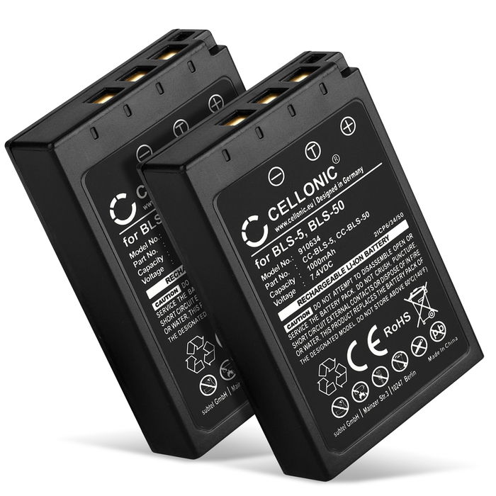 2x Olympus Pen E-PL1 Batterie 1000mAh de CELLONIC