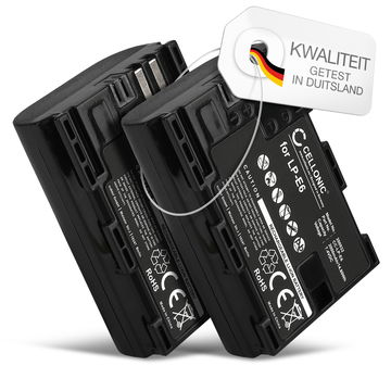 2x LP-E6 LP-E6N accu voor Canon EOS 5D Mark II III IV EOS 5DS R EOS 60D 60Da 6D Mark II EOS 70D EOS 7D Mark II EOS 80D EOS R - 2000mAh vervangende accu voor camera