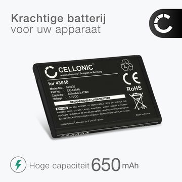2x 043048,C0487,SV20405855 batterij voor huistelefoon voor Swissvoice ePure / ePure fulleco DUO - 650mAh vervangende accu draadloze telefoon
