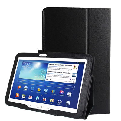 Étui avec stand intégré pour tablette Samsung Galaxy Tab 3 10.1 (P5200 / P5210 / P5220) - Cuir synthétique, couleur noir Housse Pochette
