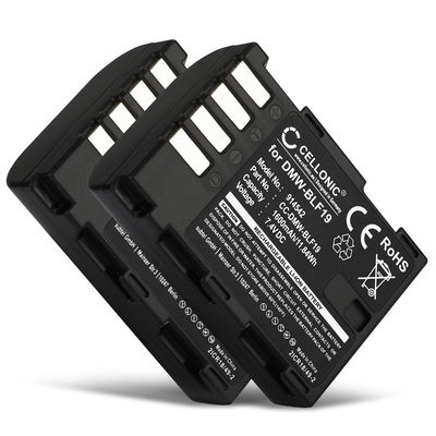 2x Battery for Sigma SD Quattro, SD Quattro H BP-61 (1600mAh, 7.4V) from CELLONIC