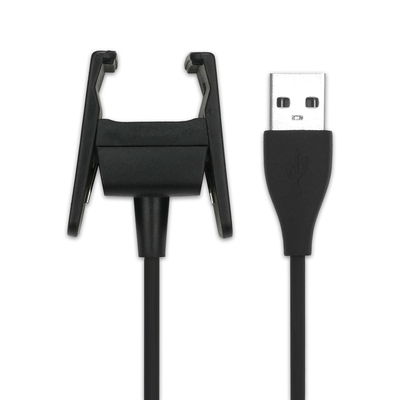 USB Kabel compatibel met FitBit Charge 2 - 0,20m Oplaadkabel Laad Snoer Datakabel zwart smartwatch