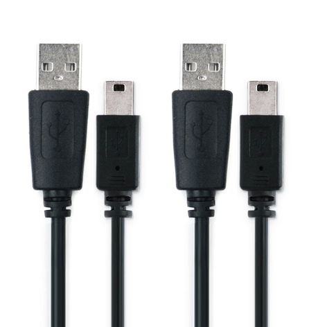 2x CELLONIC-datakabel, Mini USB naar USB A, 1m Philips GoGear SA6015, SA6025, SA6045, SA6145