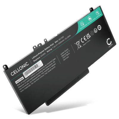 Batterie pour Dell Latitude 5450, E5450, E5550, E5470, E5570, E5270, E5250, Vostro 3510, Precision 3510, CHWGG, 7.4V 7200mAh de CELLONIC