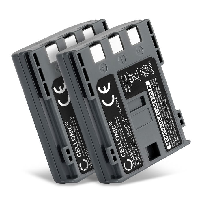 2x Canon BP-2L5 Accu Batterij 700mAh van CELLONIC