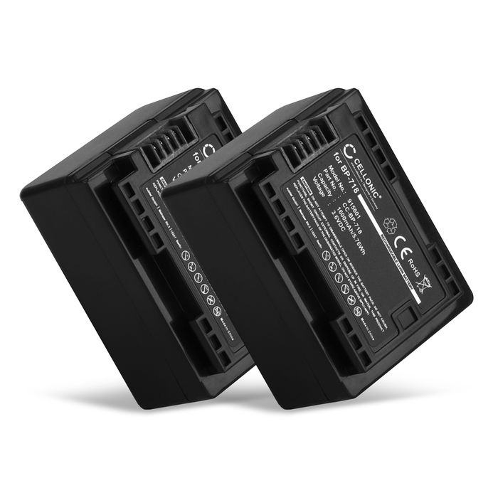 2x Batterie Canon LEGRIA HF R506 - 1600mAh