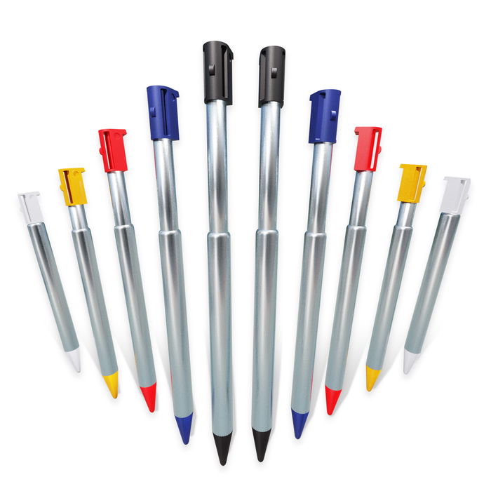 Set: 10x stylus pen - snel reagerende reserve pen, compatibel met Nintendo 3DS penhouder - vervangende aanraak stift, Pointer voor touchscreen - tekenstift