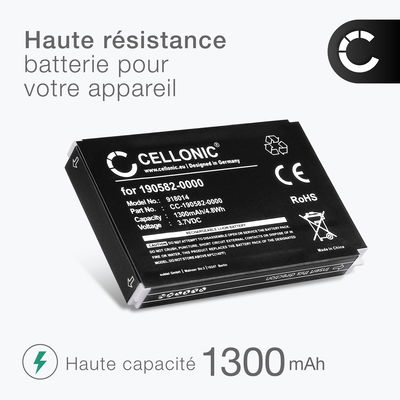 2x Batterie 190582-0000,F12440056,K398,L-LU18 pour télécommande Logitech Harmony 1000 Remote 1100 1300mAh