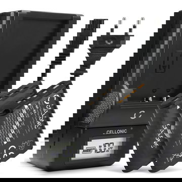 Pack de 2x batteries ACC-TRBX 1090mAh pour appareil photo Sony RX100 III IV V FDR-X3000 DSC-RX100 DSC-HX60 -HX400V -HX90V -HX80 -H400 DSC-WX50 - Avec chargeur NP-BX1 et câble d'alimentation