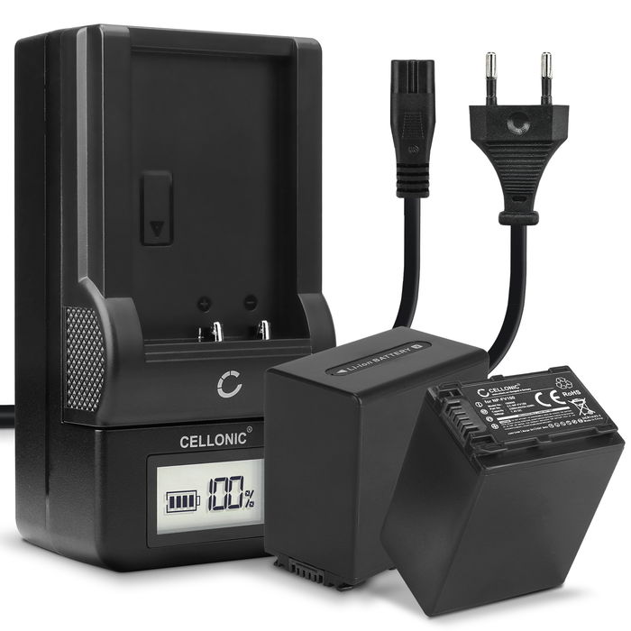 2x Sony HDR-PJ330E Batterie + Chargeur 3300mAh de CELLONIC