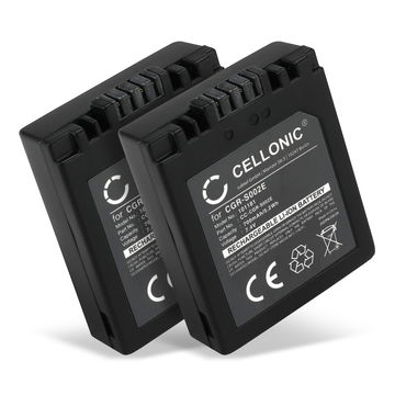 2x CELLONIC Camera Battery for Panasonic Lumix DMC-FZ10, DMC-FZ20, DMC-FZ5, -FZ1, -FZ15, -FZ2, -FZ3, DMC-FC20 Replacement CGA-S002e CGR-S002 DMW-BM7 Battery 700mAh Backup