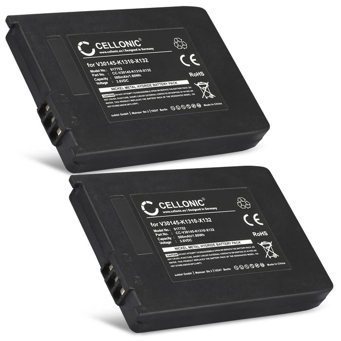 2x Batterie V30145-K1310-X132 500mAh pour téléphone fixe Siemens Gigaset 4000 Micro, Gigaset 4010 Micro, Gigaset SL30, Gigaset SL3501