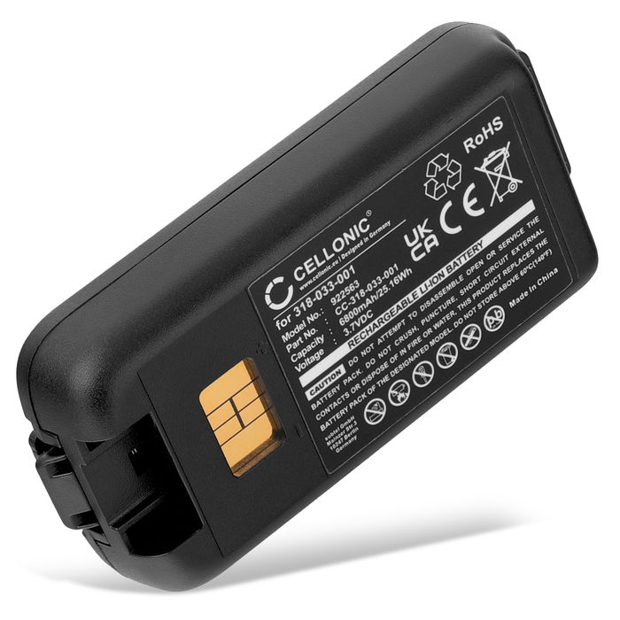 Batterij voor Honeywell Intermec CK3X, CK3, CK3A, CK3C, CK3C1, CK3N, CK3N1, CK3R, AB17, AB18 318-034-001 AB17 AB18 (6800mAh, 3.7V) van CELLONIC