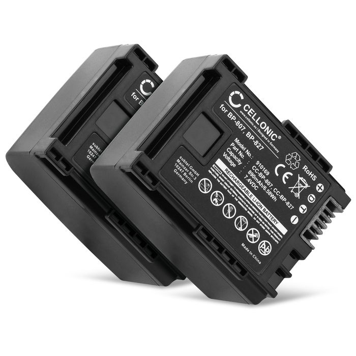 2x Batterie Canon LEGRIA HF200 - 890mAh