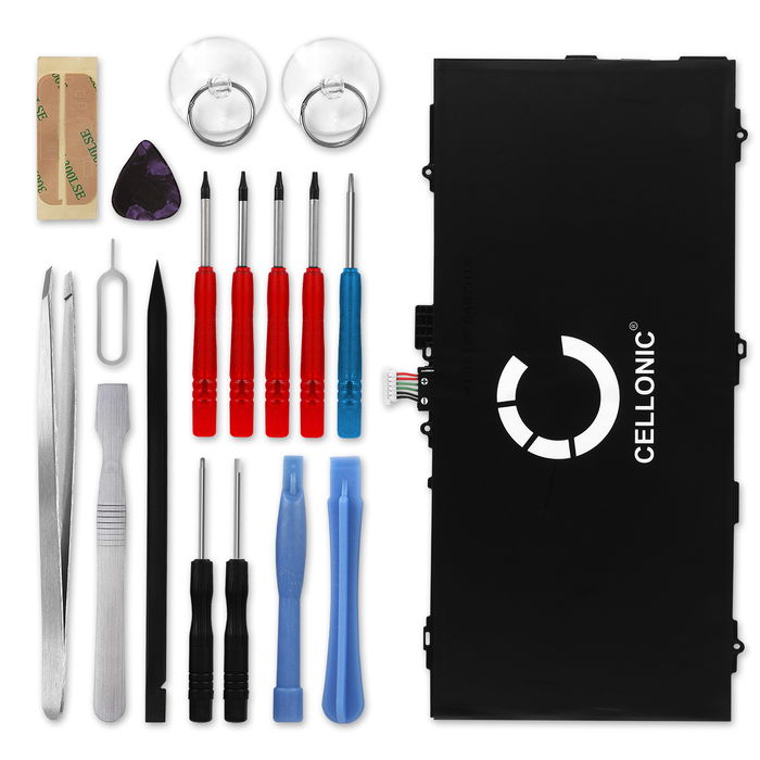 Samsung SM-T807A Galaxy Tab S 10.5 Batterie + kit d'outils 17pcs 7900mAh de CELLONIC