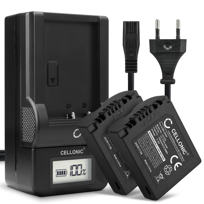 2x Leica D-LUX 2 Batterie + Chargeur 750mAh de Cellonic