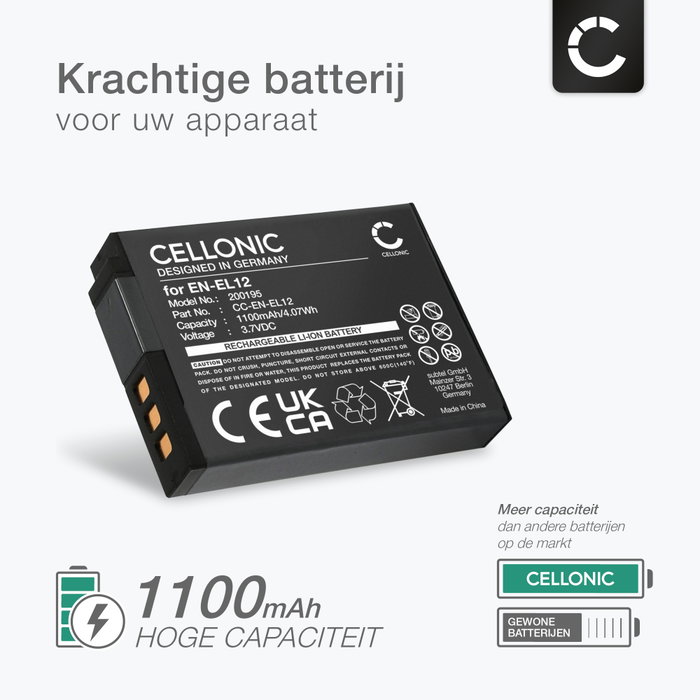 NIKON EN-EL12 - 3,7V - 1050mAh
