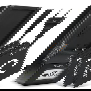 Pack de 2x batteries DMW-BCG10 BCG10e BCG10pp 890mAh pour appareil photo Panasonic Lumix DMC-TZ10 TZ6 TZ7 TZ8 TZ18 TZ20 TZ25 TZ30 TZ31 TZ35 DMC-ZX1 - Avec chargeur DE-A66 et câble d'alimentation