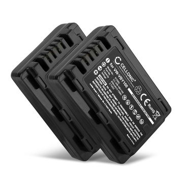 2x Batterij voor Panasonic HC-V110, HC-V130, HC-V201 VW-VBY100 Accu (850mAh, 3.7V) van CELLONIC