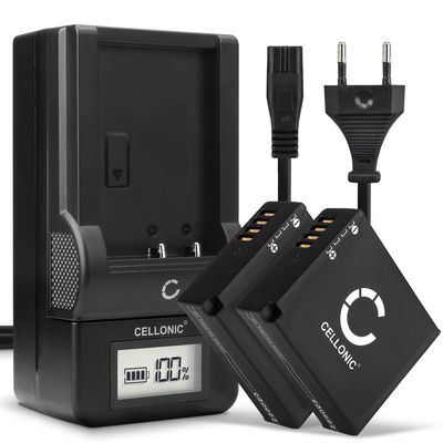 2x Accu voor Panasonic Lumix DMC GX80 LX100 GF6 GX7 TZ80 TZ101 TZ202 TZ81 DMWBLG10E camera - DMW-BLE9 DMW-BLG10 980mAh + Oplader DE-A98A DE-A99B Vervangende batterij fototoeste, oplader, oplaadkabel