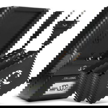 Pack de 2x batteries DMW-BLE9 DMW-BLG10 980mAh pour appareil photo Panasonic Lumix DMC GX80 LX100 GF6 GX7 TZ80 TZ101 TZ202 TZ81 DMWBLG10E - Avec chargeur DE-A98A DE-A99B et câble d'alimentation