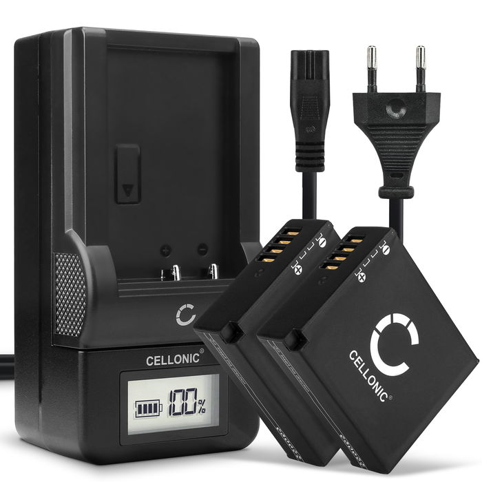 2x Leica BP-DC15 Batterie + Chargeur 980mAh de CELLONIC