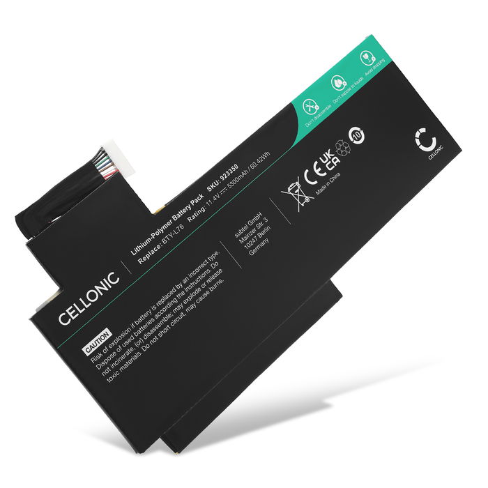 Batterie pour Schenker XMG C703, BTY-L76 11.1V 5300mAh de CELLONIC