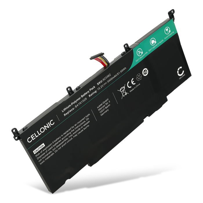 Battery for ASUS ROG FX502VM, ROG Strix GL502VM, ROG Strix GL502VT, B41N1526, 0B200-0194000 15.2V 3400mAh from subtel