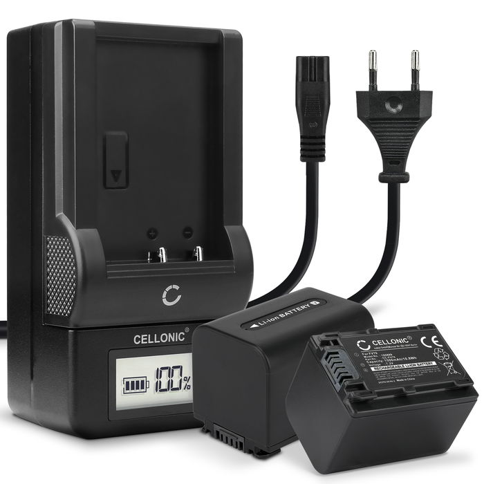 2x Sony NP-FV30 Accu Batterij + Oplader 1500mAh van CELLONIC