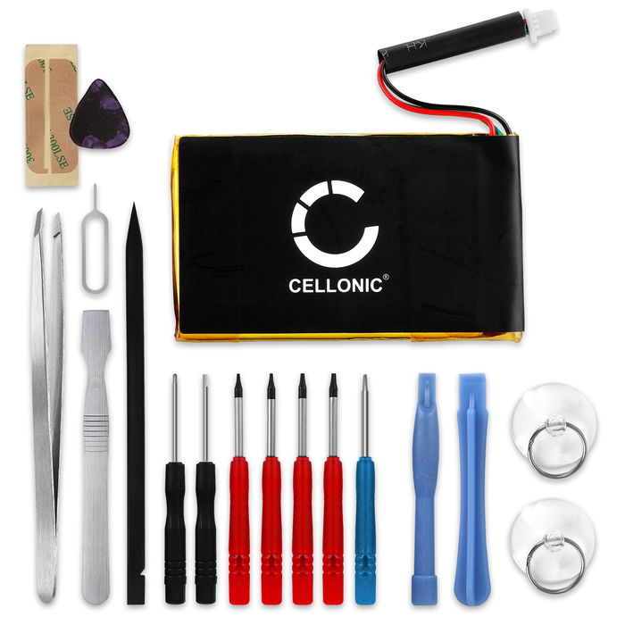 Garmin Nüvi 1340 LMT Accu Batterij + Schroevendraaier-set 1250mAh van CELLONIC