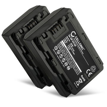 2x Batterij voor Sony Alpha 7 IV, A6700, A6600, A7C, A7S III, A7R III, A1, A9, 2040mAh van CELLONIC