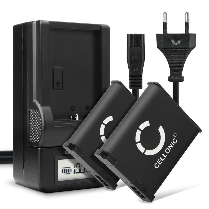 2x Panasonic DMW-BCM13E Batterie + Chargeur 1050mAh de CELLONIC