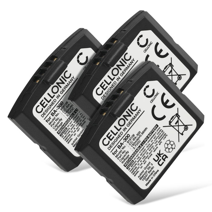 3x Sennheiser BA 300 Accu Batterij 150mAh van CELLONIC