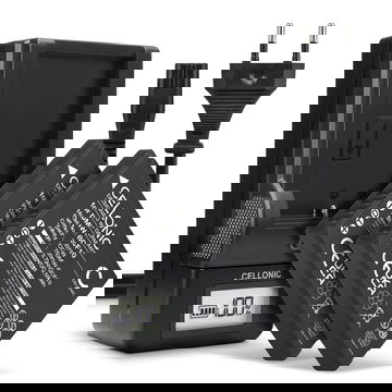 2x Batterij + Oplader voor Panasonic Lumix DMC-FS62 DMC-FS10 FS6 FS7 FS15 FS30 FS42 FS62 700mAh van CELLONIC